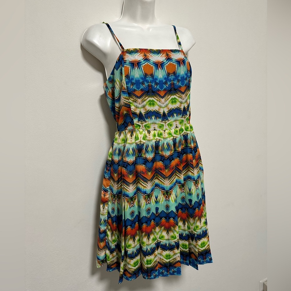 SUGAR LIPS Mini Skater Dress in colorful print